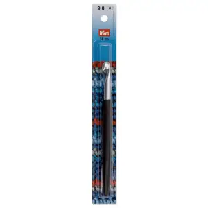 Prym Soft-grip wool crochet hook, silver, Black
